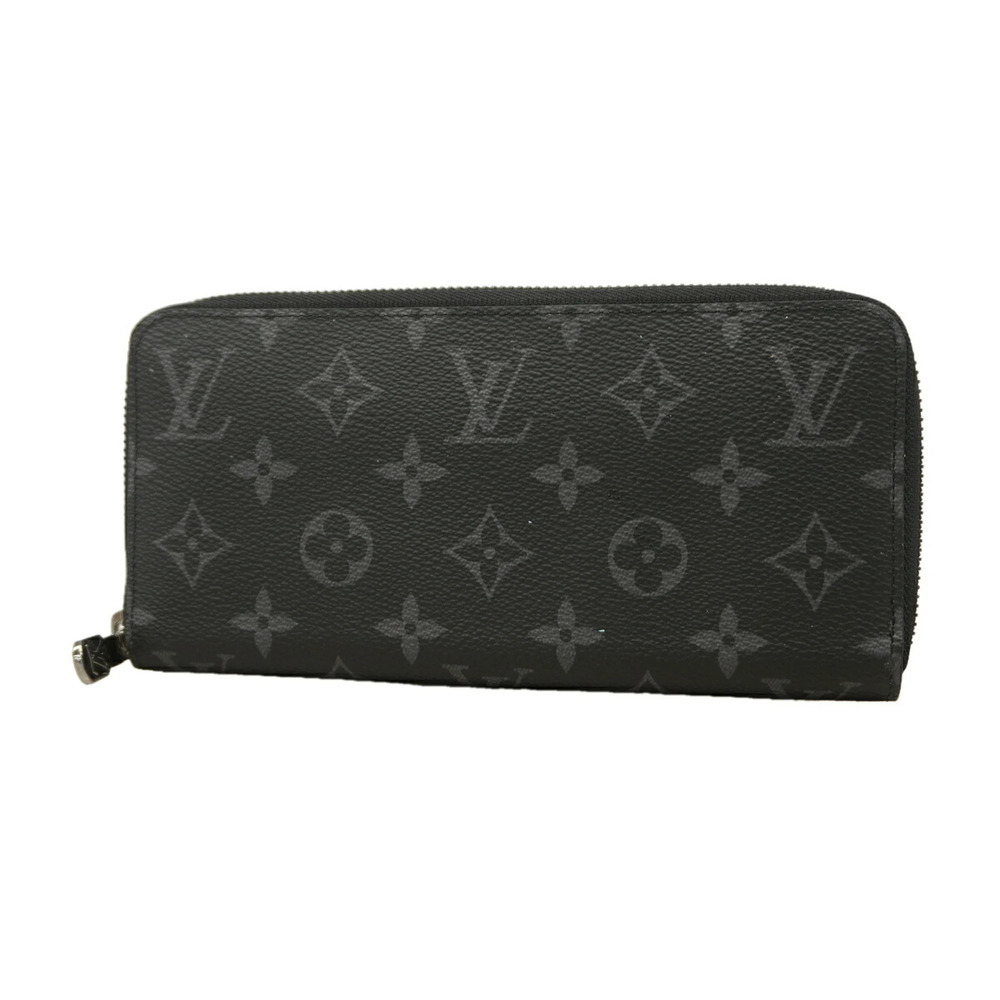 Louis Vuitton Monogram Eclipse Zippy Wallet Horizontal M11611 Black Men's Long